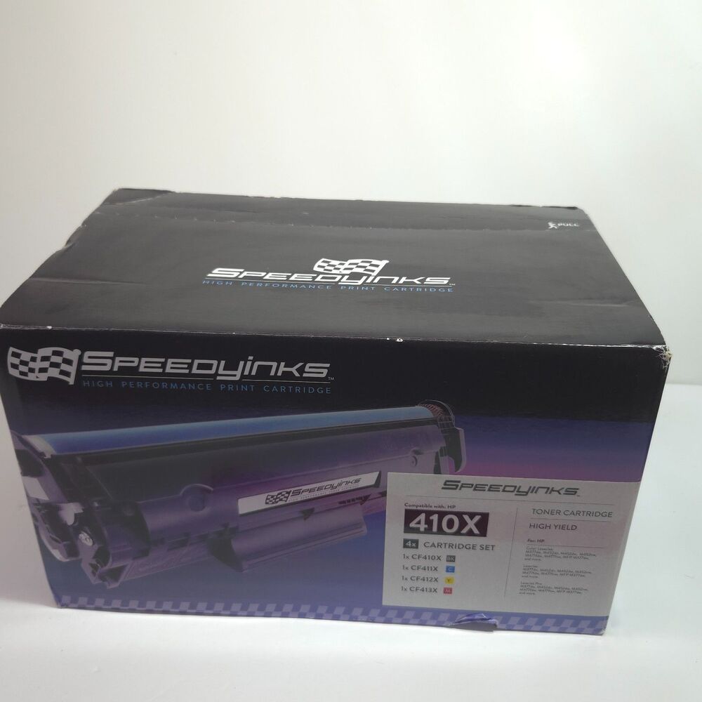 SpeedyInks Compatible Toner Replacement for HP 410X - Multicolor 4-Pack